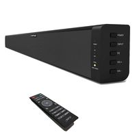 Lonpoo 2.0 Channel Soundbar & Subwoofer Surround Sound, 60W RMS, Bluetooth 4.0 Device Streaming + EDR Speaker System, Optical, Coaxial, AUX, USB, Wall Mountable (Optical Cable Included)