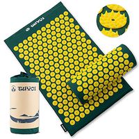 TUYOI Acupressure Mat and Pillow Set Back/Neck Pain Relief 100% Cotto-Linen Massage Cushion for Muscle Relaxation,Sciatic Pain Relief and Trigger Point Therapy- Reflexology Mat Stress Relief