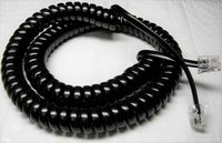 5 Pack of Glossy Black 12' Ft Handset Cords for Avaya IP Office Phone 1600 1700 Digital 1400 1500 Series 1403 1408 1416 1508 1516 1603 1608 1616 1616i 1708 1716 Curly Coil Lot by DIY-BizPhones