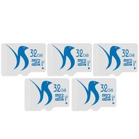 FATTYDOVE Micro SD Card 32GB 5-Pack Micro SDHC Card with MicroSD Adapter High Speed Memory Card Class 10 UHS-3 Full HD Video Gopro Camera Canon Nikon DJI Drone(32GB U3 5 Pack)