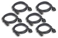 Cablelera North American Power Cord Extension NEMA 5-15P to C19 6' 14 AWG 15A 125V 6 Pack (ZPK039SI-06)
