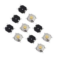 uxcell 10 Pcs 5mmx5mmx1.5mm Panel PCB Momentary Tactile Tact Push Button Switch