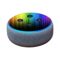 MightySkins Skin Compatible with Amazon Echo Dot (3rd Gen) - Rainbow Streaks | Protective, Durable, and Unique Vinyl Decal wrap Cover | Easy to Apply, Remove, and Change Styles | Made in The USA