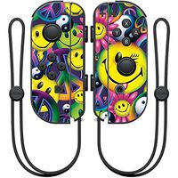 MightySkins Skin Compatible with Nintendo Joy-Con Controller – Peace Smile | Protective, Durable, and Unique Vinyl Decal wrap Cover | Easy to Apply, Remove, and Change Styles | Made in The USA