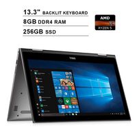 Dell Inspiron 13 Newest 7000 13.3 Inch FHD 1080P Touchscreen 2 in 1 Laptop, AMD Ryzen 5 2500U up to 3.6GHz, AMD Radeon Vega 8, 8GB DDR4 RAM, 256GB SSD, HDMI, WiFi, Backlit KB, Windows 10