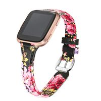 bayite Bands Compatible Fitbit Versa, Slim Genuine, Flower 6, Size No Size