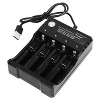 Universal USB 18650 Charger 4 Bay for Rechargeable Li-ion Batteries 18650 18500 18350 16650 16340 14650 14500 10440 Portable Smart Fast
