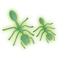 Loftus International Glow in The Dark Insect Ants Decoration Prop Green 6 Pack Novelty Item