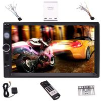 Eincar Double DIN 2DIN Car Stereo 7 Inch Capacitive Touch Screen GPS Navigation Bluetooth Car Media Player HD 1080P Video Screen Mirror Illuminating Light Button Steering Wheel Control AUX IN USB SD C
