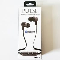 iWorld Pulse Wireless Bluetooth Earbuds with Microphone - Titan Black