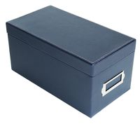 JackCubeDesign CD Case Storage Box Case DVD Organizer Holder with 50 Cases(Navy, 5.8 x 10.9 x 5.4 inches)-MK226A