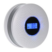 Carbon Monoxide and Smoke Combo Detector Battery Operated CO Alarm with LED Light Flashing Sound Warning