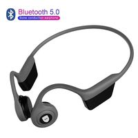 Open-Ear Bone Conduction Headphones Bluetooth 5.0 Wireless Headsets HiFi Music Stereo with Mic Sweatproof Noise Cancelling Earphone for Jogging Running Sports and Fitness