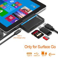 Microsoft Surface Go Docking Station hub, Eletrand 1 X USB 2.0, 1 USB C Hub Adapter Dongle with 4K USB C to HDMI Combo Adapter. Build-in TF & SD Card Reader, Surface Go Only