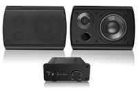 Pohopa 5.25 Inch Outdoor Speakers with Bluetooth Stereo Amplifier Receiver | All-Weather Durability | Broad Sound Coverage | Speed-Lock Mounting System (Black)