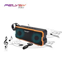 Portable Wireless Bluetooth Speaker Elegant Stereo Speakers with HD Sound Audio and Enhanced Bass (Orange)