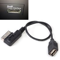 LIPOVOLT For Audi Music Interface AMI MMI AUX to USB Adapter Cable Flash Drive Car Audio