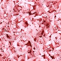 1 LB Light Pink Crinkle Shred Gift Basket Shred Crinkle Paper Filler Bedding by COTU (16 oz)