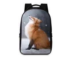 ZRENTAO Teenagers High School Students Backpack With Laptop Pockets Fox