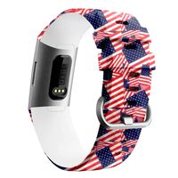 Budesi Band Compatible with Fitbit Charge 3 & Charge 3 SE, Soft Silicone Replacement Watch Wristbands Strap Bands with Small Large Compatible for Fitbit Charge 3/3 SE Fitness Tracker (Color 9-L)