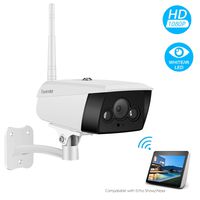 Tovendor Outdoor Security Camera, 1080P CCTV Surveillance System, IP66 Weatherproof Wired Wifi Camera with IR Night Vision, Light Up Motion Detection