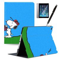 LJX iPad 7th Generation 10.2" 2019 Case Snoopy Cute Cartoon Cover PU Leather Stand Protection Smart Auto Sleep/Wake Shell Compatible for Apple iPad 10.2 inch 2019#G