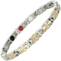 Elegant Negative Ion Bracelet for Women 4 in 1 Magnetic Germanium Bracelet for Women Pain Relief for Arthritis Ladies Energy Bracelet +Gift Box -BFRG (7.9 in / 20 cm)
