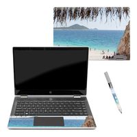 MightySkins Skin Compatible with Pavilion x360 14" (2018) - Beach Vacation | Protective, Durable, and Unique Vinyl Decal wrap Cover | Easy to Apply, Remove, and Change Styles | Made in The USA