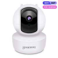 WiFi Security Camera, Goojodoq 3MP HD Security Camera with Auto-Cruise, Two-Way Audio Baby/Pets Monitor, Motion Detection Alert, Surveillance Camera, Support iOS, Android, Video Monitor (White)