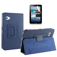 Aroko(TM) PU Leather Flip Case with Stand for 7-inch Samsung GALAXY Tab 2 P3100/P3110/ P3113/P6200 (Samsung Galaxy Tab 2 7inch, DeepBlue)