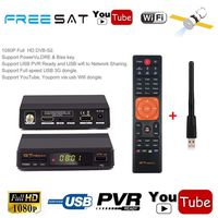 Set Top Box,TV Receiver,Freesat V7S DVB-S2 Satellite TV Receiver FTA Full HD 1080P USB WiFi Support YouTube PowerVu Biss Key Clines Video Broadcasting Receptor