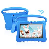 Kids Tablet PC Android 8.1 OS 7 Inch Full HD Display Tablets for Kids 1GB RAM 16 GB Storage Quad-Core 1.3Hz WiFi Tablet Soft Shock&Kid-Proof Case (Blue)