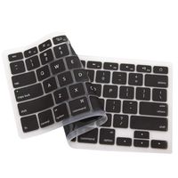 Zicac Anti Dust Waterproof Silicone Keyboard Cover Skin Protector for MacBook Compatible with MacBook Whtie 13 unibody and MacBook Pro Aluminum unibody 13" 15" 17" and Wireless Keyboard (Black)