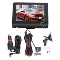 4in Driving Recorder, 1080P Driving DVR 3-Lens Cameras Recorder Dash Cam Rear View Mirror Camera Car Dashboard DVR Video Recorder Driving Recording Backup Camera with G Sensor HZ033