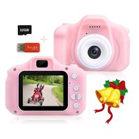 AHUTORU. Kids Digital Camera for Girls Age 3-10, Toddler Cameras Mini Cartoon Rechargeable Video Camera with 2 Inch IPS Screen and 32GB SD Card Child Camcorder Toy Gift for Kid's Birthday...