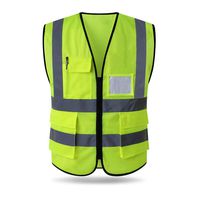 HYCOPROT Reflective Safety Vest, High Visibility Mesh Breathable Workwear with Pockets and Zipper, Meets ANSI/ISEA Standards (L, Yellow)