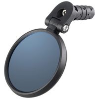 Venzo Bicycle Bike Accessories Handlebar End Mount Mirror Blue Lens 75% Anti-Glare Glass - Great for Road or Mountain Rear View Left