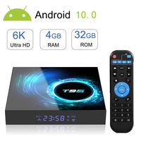 Android 10.0 TV Box,EASYTONE Android TV Box 4GB Ram 32GB ROM  Allwinner H616 Quad-Core Support 4K 6K Ultra HD H.265 3D 2.4G WiFi T95 Smart Media Player