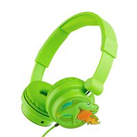 Animal Headphones with Adjustable Headband, Moear Cartoon Dinosaur Headphones for Kids Retractable Stereo Sound,3.5mm Jack for MP3 Players PC Music with Sharing Function