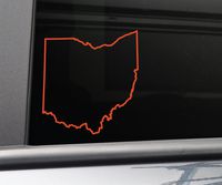 Nashville Decals Ohio Vinyl Decal Laptop Car Truck Bumper Window Sticker, 5.5" x 5", Orange