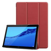 Huawei Tablet Case for Huawei Mediapad T5 10.1inch - Tuscom Slim Fit Lightweight Smart Cover Leather Trifold Case Magnetic Stand Protective Shell for Huawei Mediapad T5 [Auto Sleep/Wake] (Wine)
