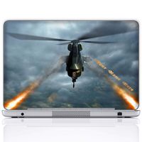 Meffort Inc Personalized Laptop Notebook Notebook Skin Sticker Cover Art Decal, Customize Your Name (15.6 Inch, Apache Helicopter)