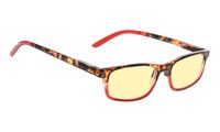 Blue Light Blocking Computer Reading Glasses with Yellow Tinted Lens for Women（Red, 0.75）