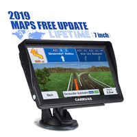 CARRVAS 7 Inch GPS Navigation for Car and Truck 2019 Version Americas Map & Voice Reported - Highway Speed Camera & POI Lane Assist, Supported Post Code, Favorites & Address Search