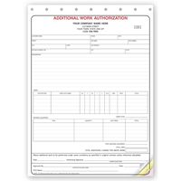 CheckSimple Additional Work Authorization Forms Preprinted for Jobsite Contractors (250 3-Part Forms)