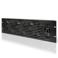 AC Infinity CLOUDPLATE T9-N, Rack Mount Fan Panel 3U, Intake Airflow, for cooling AV, Home Theater, Network 19" Racks