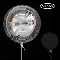 Bobo Balloons 50 Packs, 20 Inch Helium Style Transparent Bubble Bobo Balloons for LED Light Up Balloons, Gifts for Christmas,Wedding,Birthday Party Decorations (LED String Not Included)