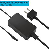Surface Book Charger & Book 2 Charger, BINZET 15V 4A 65W Portable Charger for Microsoft Surface Book & Surface Book 2 & Surface Laptop and Microsoft Surface Pro 3/Pro 4/Pro 5/Pro 6