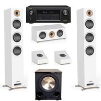 Jamo Studio Series 3.1.2 White Home Theater System with S 809 Towers and Denon AVR-X3400H Receiver