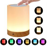 Dumpling Light Portable Wireless Bluetooth 4.0 wooden Speaker, Facaimo Portable Wireless Bluetooth Speakers, Touch Control, Color LED Speaker, Bedside Table Light, Speakerphone/TF Card/AUX (7 color)